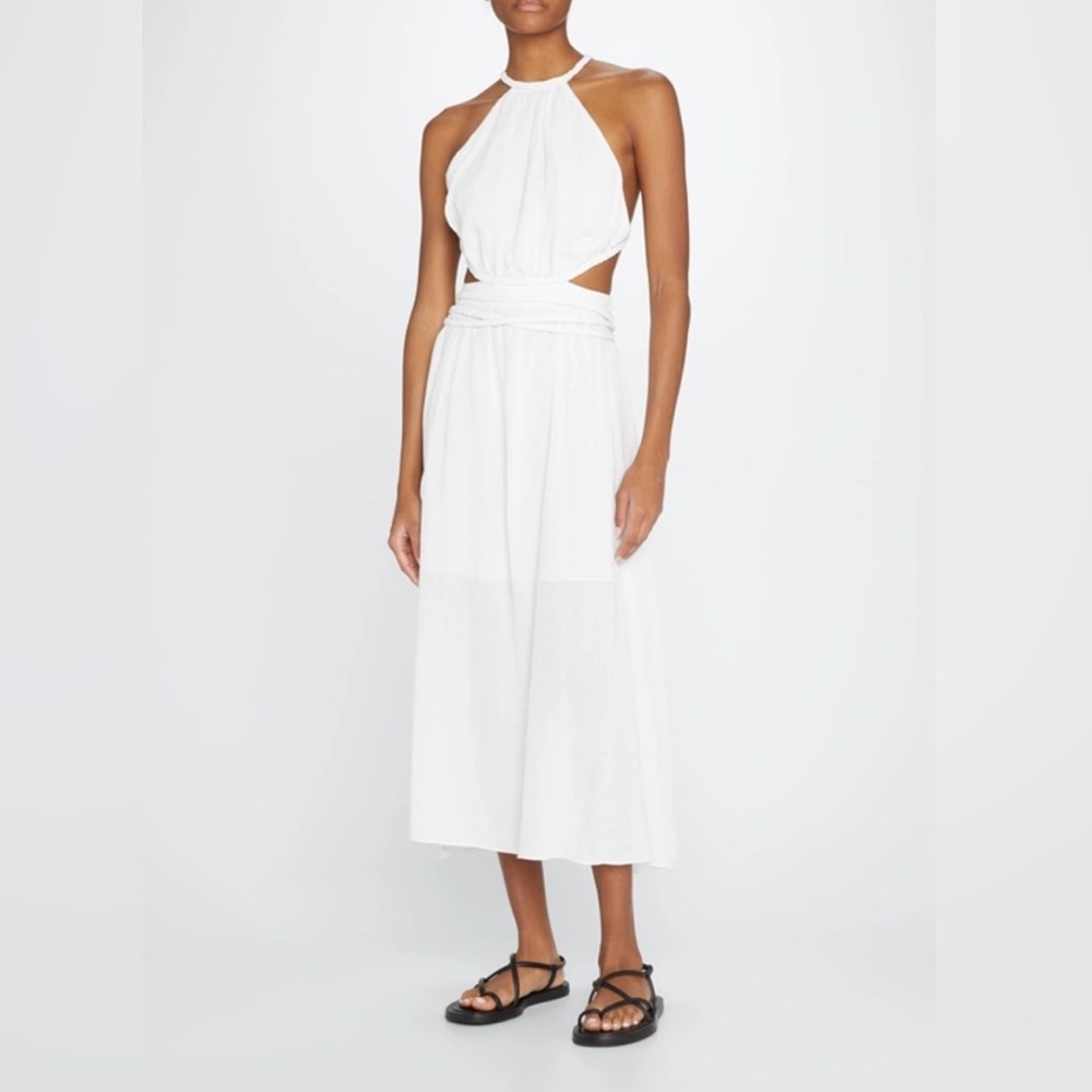 Alice + Olivia Faith Open back braided white dress